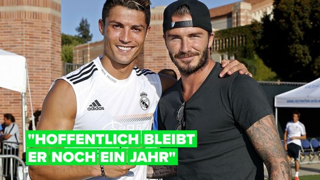 go to David Beckham bittet Cristiano Ronaldo eindringlich, bei Manchester United zu bleiben